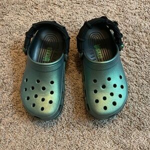 Crocs Green Glitter Wicked Elphaba Clogs